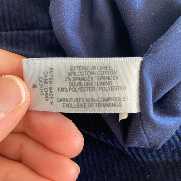 Corduroy mini skirt color navy size 4 Simons Contemporaine - Picture 8 of 9